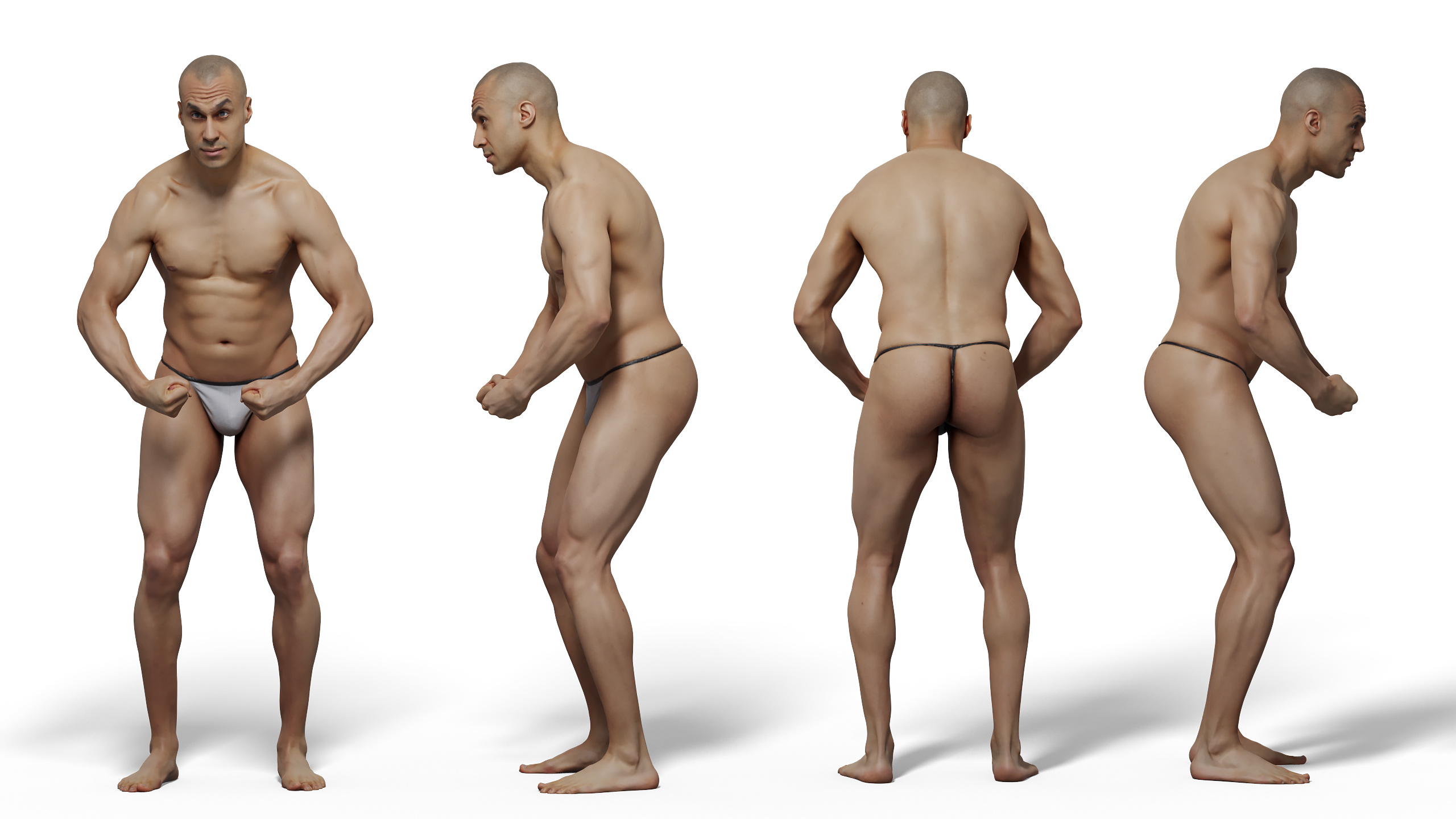 3D male body model download